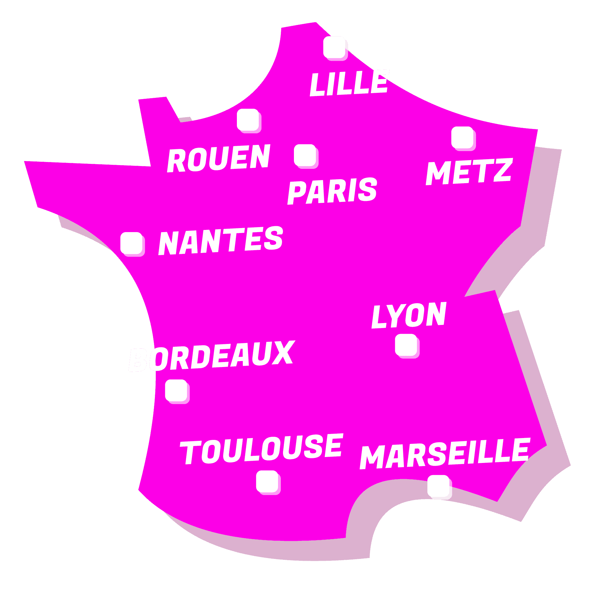 Carte de France - agences PhotoBooth AI