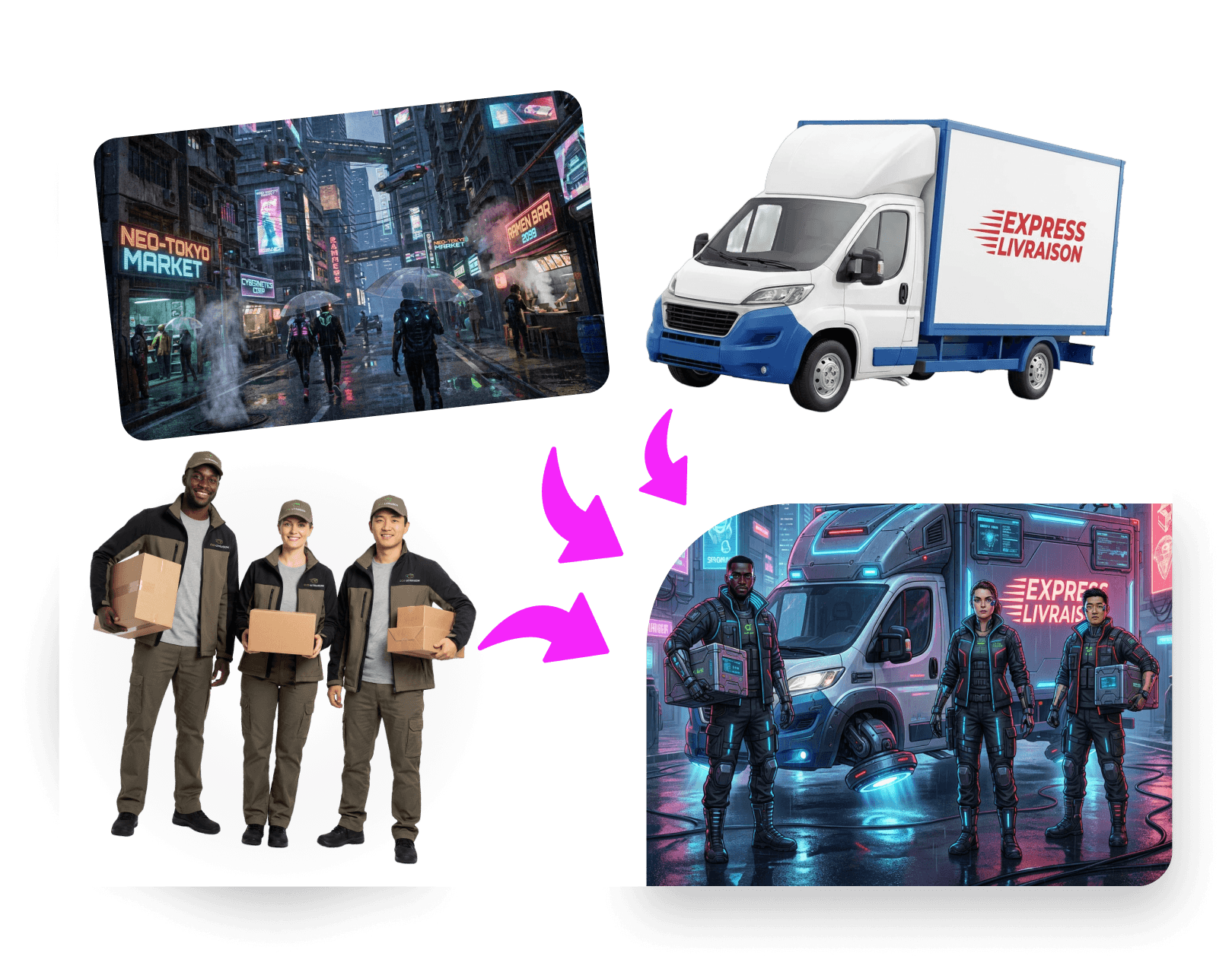 Mosaïque de thèmes IA personnalisés